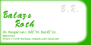 balazs roth business card