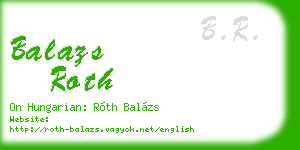 balazs roth business card